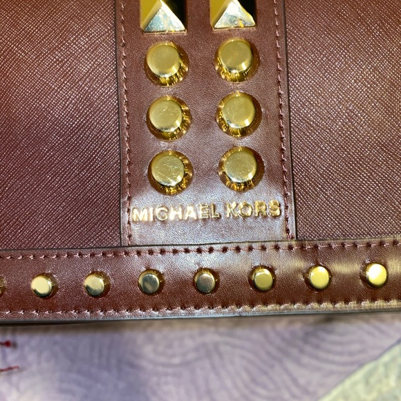 Michael Kors Maroon and Gold Crossbody - Picture 6 of 9